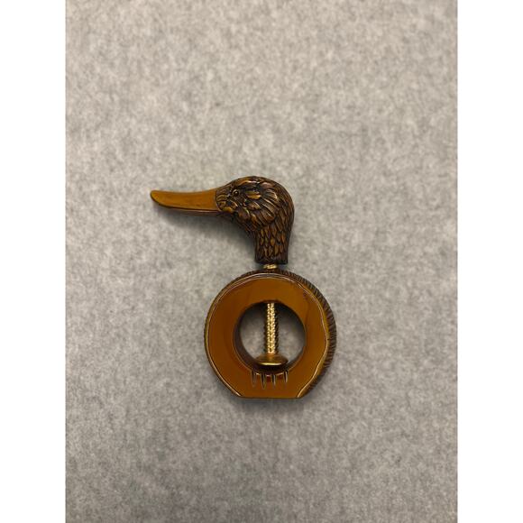 Stampealari Nutcracker Breaker Duck Head Molded Wood Effect Threaded Screw‎ - Picture 1 of 13